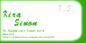 kira simon business card